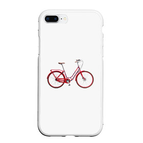 Чехол для iPhone 7Plus/8 Plus матовый с принтом Велосипед в Курске, Силикон | Область печати: задняя сторона чехла, без боковых панелей | bicycle | байсикл | велик | красный | москва | педали