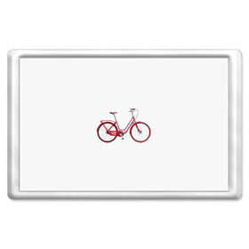 Магнит 45*70 с принтом Велосипед в Курске, Пластик | Размер: 78*52 мм; Размер печати: 70*45 | Тематика изображения на принте: bicycle | байсикл | велик | красный | москва | педали