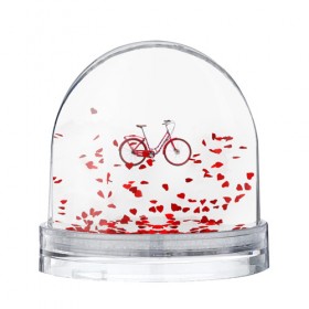 Водяной шар с принтом Велосипед в Курске, Пластик | Изображение внутри шара печатается на глянцевой фотобумаге с двух сторон | bicycle | байсикл | велик | красный | москва | педали
