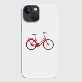 Чехол для iPhone 13 mini с принтом Велосипед в Курске,  |  | Тематика изображения на принте: bicycle | байсикл | велик | красный | москва | педали