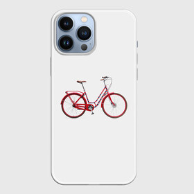 Чехол для iPhone 13 Pro Max с принтом Велосипед в Курске,  |  | Тематика изображения на принте: bicycle | байсикл | велик | красный | москва | педали