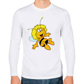 Мужской лонгслив хлопок с принтом пчелка Майя в Курске, 100% хлопок |  | Тематика изображения на принте: вилли | майя | мая | пчелка | пчёлка майя | флип