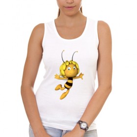 Женская майка хлопок с принтом пчелка Майя в Курске, 95% хлопок, 5% эластан |  | Тематика изображения на принте: вилли | майя | мая | пчелка | пчёлка майя | флип