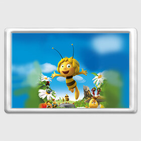 Магнит 45*70 с принтом Пчелка Майя в Курске, Пластик | Размер: 78*52 мм; Размер печати: 70*45 | Тематика изображения на принте: вилли | майя | мая | пчелка | пчёлка майя | флип