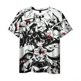 Мужская футболка 3D с принтом SKULLGIRLS в Курске, 100% полиэфир | прямой крой, круглый вырез горловины, длина до линии бедер | anime | girl | skullgirls | warrior | аниме