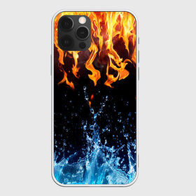 Чехол для iPhone 12 Pro Max с принтом Две стихии в Курске, Силикон |  | Тематика изображения на принте: cold | fire | ice | вода water | лёд | огонь | пламя | стихиz | холод