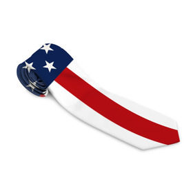 Галстук 3D с принтом Флаг США в Курске, 100% полиэстер | Длина 148 см; Плотность 150-180 г/м2 | flag | usa | патриотизм | сша | флаг