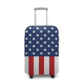 Чехол для чемодана 3D с принтом Флаг США в Курске, 86% полиэфир, 14% спандекс | двустороннее нанесение принта, прорези для ручек и колес | flag | usa | патриотизм | сша | флаг