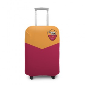 Чехол для чемодана 3D с принтом A S Roma - Yellow and Red в Курске, 86% полиэфир, 14% спандекс | двустороннее нанесение принта, прорези для ручек и колес | рим | рома
