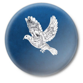 Значок с принтом Coldplay в Курске,  металл | круглая форма, металлическая застежка в виде булавки | Тематика изображения на принте: 