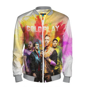 Мужской бомбер 3D с принтом Coldplay в Курске, 100% полиэстер | застегивается на молнию, по бокам два кармана без застежек, по низу бомбера и на воротнике - эластичная резинка | cold play | rock | колд плей | колд плэй | колдплей | колдплэй | рок