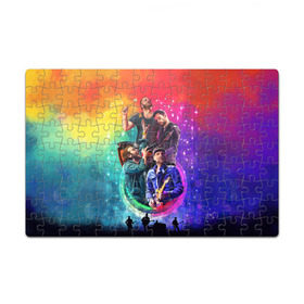 Пазл магнитный 126 элементов с принтом Coldplay в Курске, полимерный материал с магнитным слоем | 126 деталей, размер изделия —  180*270 мм | Тематика изображения на принте: 