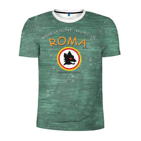 Мужская футболка 3D спортивная с принтом A S Roma - Vintage No.2 в Курске, 100% полиэстер с улучшенными характеристиками | приталенный силуэт, круглая горловина, широкие плечи, сужается к линии бедра | 