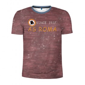 Мужская футболка 3D спортивная с принтом A S Roma - Vintage No.3 в Курске, 100% полиэстер с улучшенными характеристиками | приталенный силуэт, круглая горловина, широкие плечи, сужается к линии бедра | рим | рома