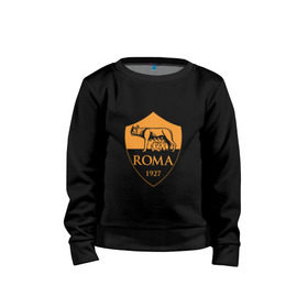 Детский свитшот хлопок с принтом A S Roma - Autumn Top в Курске, 100% хлопок | круглый вырез горловины, эластичные манжеты, пояс и воротник | as roma | roma | рома | футбол