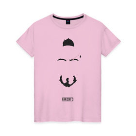Женская футболка хлопок с принтом Ваас минимализм в Курске, 100% хлопок | прямой крой, круглый вырез горловины, длина до линии бедер, слегка спущенное плечо | far cry | farcry | farcry3 | vaas | ваас | враг | злодей | минимализм | психопат