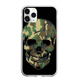 Чехол для iPhone 11 Pro матовый с принтом Череп Армия в Курске, Силикон |  | army | biker | ffm | skeleton | skull | армия | байкер | камуфляж | каска | скелет | череп | шлем