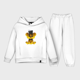 Детский костюм хлопок Oversize с принтом Golden Freddy в Курске,  |  | Тематика изображения на принте: five nights at freddys | golden freddy | золотой фредди | медведь | мишка