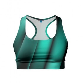 Женский спортивный топ 3D с принтом Emerald lines в Курске, 82% полиэстер, 18% спандекс Ткань безопасна для здоровья, позволяет коже дышать, не мнется и не растягивается |  | абстракция | геометрия | зеленый
