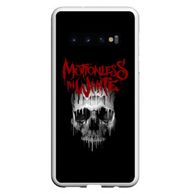 Чехол для Samsung Galaxy S10 с принтом Motionless in White череп в Курске, Силикон | Область печати: задняя сторона чехла, без боковых панелей | miw | motionless in white | гот | готик | готика | готы | группа | индастриал | крис моушнлесс | метал | металл | музыка | райан ситковски | рикки хоррор | черулли