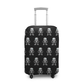 Чехол для чемодана 3D с принтом Undertale в Курске, 86% полиэфир, 14% спандекс | двустороннее нанесение принта, прорези для ручек и колес | napstablook | sans