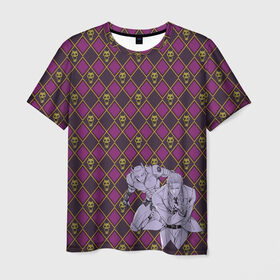 Мужская футболка 3D с принтом Killer Queen x Kira Yoshikage в Курске, 100% полиэфир | прямой крой, круглый вырез горловины, длина до линии бедер | jojo | killer queen | kira yoshikage