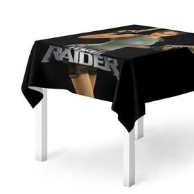 Скатерть 3D с принтом TOMB RAIDER в Курске, 100% полиэстер (ткань не мнется и не растягивается) | Размер: 150*150 см | game | girl | gun | lara croft | tomb raider | девушка | игра | оружие | пистолет