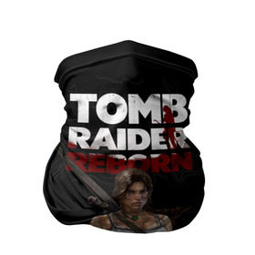 Бандана-труба 3D с принтом TOMB RAIDER в Курске, 100% полиэстер, ткань с особыми свойствами — Activecool | плотность 150‒180 г/м2; хорошо тянется, но сохраняет форму | game | girl | gun | lara croft | tomb raider | девушка | игра | оружие | пистолет