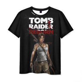 Мужская футболка 3D с принтом TOMB RAIDER в Курске, 100% полиэфир | прямой крой, круглый вырез горловины, длина до линии бедер | Тематика изображения на принте: game | girl | gun | lara croft | tomb raider | девушка | игра | оружие | пистолет