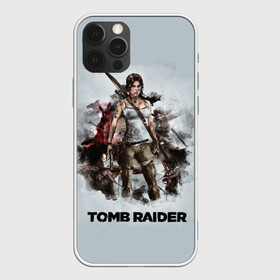 Чехол для iPhone 12 Pro с принтом TOMB RAIDER в Курске, силикон | область печати: задняя сторона чехла, без боковых панелей | game | girl | gun | lara croft | tomb raider | девушка | игра | оружие | пистолет