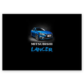 Поздравительная открытка с принтом Mitsubishi Lancer в Курске, 100% бумага | плотность бумаги 280 г/м2, матовая, на обратной стороне линовка и место для марки
 | Тематика изображения на принте: auto | lancer | mitsubishi | авто | автомобиль | водитель | лансер | мицубиси | тачка | японец