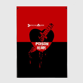 Постер с принтом Poison heart в Курске, 100% бумага
 | бумага, плотность 150 мг. Матовая, но за счет высокого коэффициента гладкости имеет небольшой блеск и дает на свету блики, но в отличии от глянцевой бумаги не покрыта лаком | Тематика изображения на принте: depeche mode | альтернативный | вестник моды | депеш мод | дэйв гаан | индастриал | клинок | красное | кровь капли | мартин гор | музыка | надпись | новая волна | нож | рок | сердце | синти поп | черное