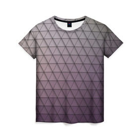 Женская футболка 3D с принтом Кольчуга из треугольников в Курске, 100% полиэфир ( синтетическое хлопкоподобное полотно) | прямой крой, круглый вырез горловины, длина до линии бедер | абстракция | геометрия | текстура | узор