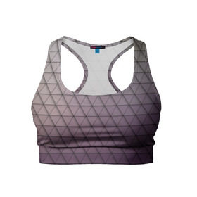 Женский спортивный топ 3D с принтом Кольчуга из треугольников в Курске, 82% полиэстер, 18% спандекс Ткань безопасна для здоровья, позволяет коже дышать, не мнется и не растягивается |  | абстракция | геометрия | текстура | узор