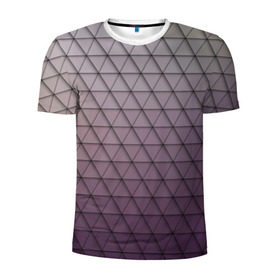 Мужская футболка 3D спортивная с принтом Кольчуга из треугольников в Курске, 100% полиэстер с улучшенными характеристиками | приталенный силуэт, круглая горловина, широкие плечи, сужается к линии бедра | абстракция | геометрия | текстура | узор