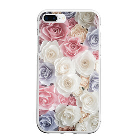 Чехол для iPhone 7Plus/8 Plus матовый с принтом Букет из роз в Курске, Силикон | Область печати: задняя сторона чехла, без боковых панелей | розы | цветы