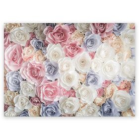 Поздравительная открытка с принтом Букет из роз в Курске, 100% бумага | плотность бумаги 280 г/м2, матовая, на обратной стороне линовка и место для марки
 | розы | цветы