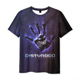 Мужская футболка 3D с принтом Рука Disturbed в Курске, 100% полиэфир | прямой крой, круглый вырез горловины, длина до линии бедер | disturbed | альтернативный | группа | дистёрбд | метал | ню метал | нюметал | хеви | хеви метал | хевиметал