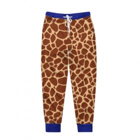 Мужские брюки 3D с принтом Жираф в Курске, 100% полиэстер | манжеты по низу, эластичный пояс регулируется шнурком, по бокам два кармана без застежек, внутренняя часть кармана из мелкой сетки | africa | afro | etnos | girafe | африка | афро | жираф | этно
