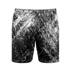Мужские шорты 3D спортивные с принтом Просто штрихи в Курске,  |  | абстракция | абстракция красок | брызги красок | краска | потертость красок | текстура | царапины | черно белый | штрихи