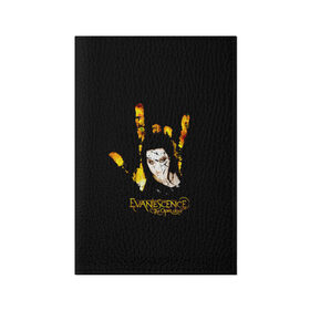 Обложка для паспорта матовая кожа с принтом Evanescence рука в Курске, натуральная матовая кожа | размер 19,3 х 13,7 см; прозрачные пластиковые крепления | 