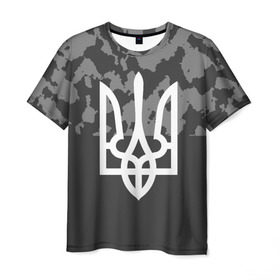 Мужская футболка 3D с принтом Милитари Украина Реверс в Курске, 100% полиэфир | прямой крой, круглый вырез горловины, длина до линии бедер | 
