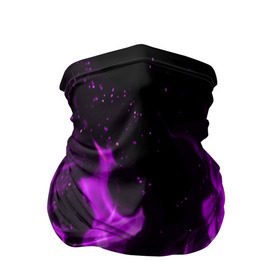 Бандана-труба 3D с принтом Фиолетовый огонь в Курске, 100% полиэстер, ткань с особыми свойствами — Activecool | плотность 150‒180 г/м2; хорошо тянется, но сохраняет форму | Тематика изображения на принте: лиловый | пламя | яркий