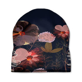 Шапка 3D с принтом Blossom fashion в Курске, 100% полиэстер | универсальный размер, печать по всей поверхности изделия | blossom | flower | бабочки | весна | лето | природа | расцвет | цвет | цветение | цветковое растение | цветок
