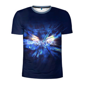 Мужская футболка 3D спортивная с принтом Взгляд Evanescence в Курске, 100% полиэстер с улучшенными характеристиками | приталенный силуэт, круглая горловина, широкие плечи, сужается к линии бедра | 