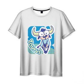 Мужская футболка 3D с принтом Телец (Taurus) в Курске, 100% полиэфир | прямой крой, круглый вырез горловины, длина до линии бедер | Тематика изображения на принте: 