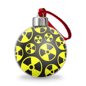 Ёлочный шар с принтом Радиация в Курске, Пластик | Диаметр: 77 мм | радиация | радиоактивность