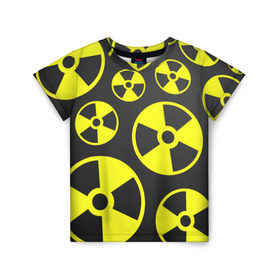 Детская футболка 3D с принтом Радиация в Курске, 100% гипоаллергенный полиэфир | прямой крой, круглый вырез горловины, длина до линии бедер, чуть спущенное плечо, ткань немного тянется | радиация | радиоактивность