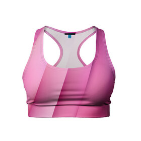 Женский спортивный топ 3D с принтом Pink lines в Курске, 82% полиэстер, 18% спандекс Ткань безопасна для здоровья, позволяет коже дышать, не мнется и не растягивается |  | pink | абстракция | геометрия | линии | розовый | текстура