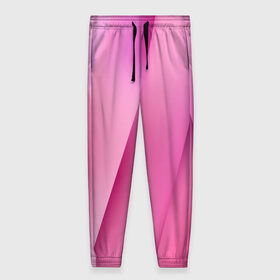 Женские брюки 3D с принтом Pink lines в Курске, полиэстер 100% | прямой крой, два кармана без застежек по бокам, с мягкой трикотажной резинкой на поясе и по низу штанин. В поясе для дополнительного комфорта — широкие завязки | pink | абстракция | геометрия | линии | розовый | текстура